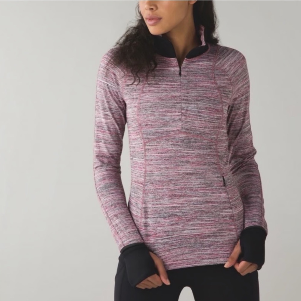 Lululemon Runderful 1/2 Zip In Space Dye. Size‎ 8.
